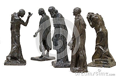 Rodin's Statues Editorial Stock Photo