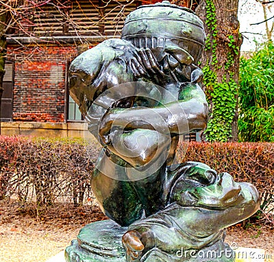 Rodin woman sculpture in Museum Garden Editorial Stock Photo