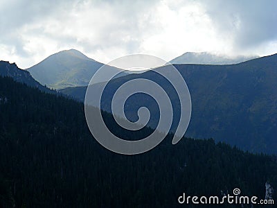 Rodnei mountains landscape in noth romania in eastern Carpathians Stock Photo