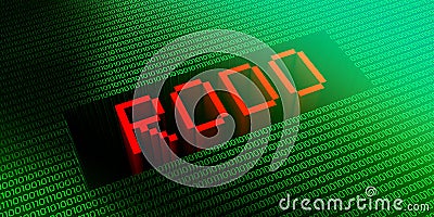 RODO - binary code concept Cartoon Illustration