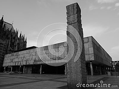 Roemisch Germanisches (Roman Germanic) museum in Koeln, black an Editorial Stock Photo