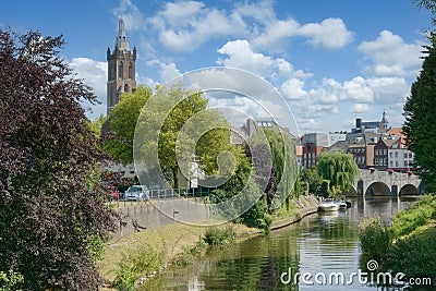 Roermond at Rur River,Limburg Province,Netherlands Stock Photo