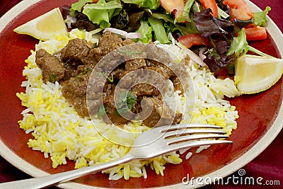 Rogan josh meal closeup Stock Photo