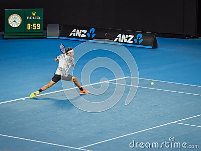 Roger Federer at the Australian Open 2017 Tennis Tournament Editorial Stock Photo