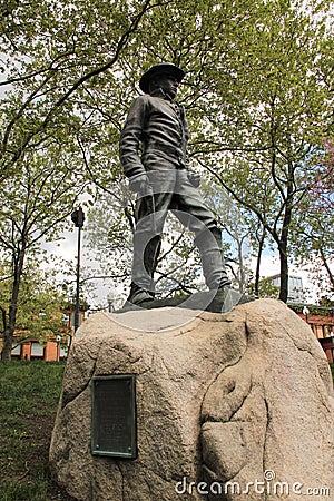 Roger Williams, Union Soldier, monument in Providence Rhode Island Editorial Stock Photo