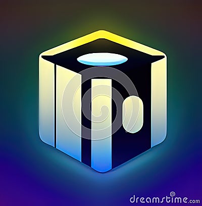 Roguelike Software App Icon. Generative AI. Stock Photo