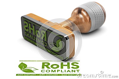 RoHS Compliant. Restriction of Hazardous Substances. European Un Cartoon Illustration