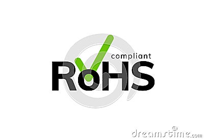 RoHS recycle icon sign. Compliant china energy ce label global symbol package Vector Illustration