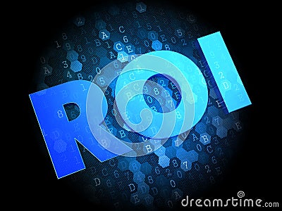 ROI on Digital Background. Stock Photo