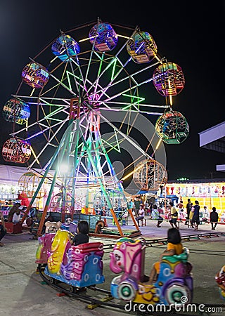 Roiet, Thailand - 20 Feb, 2018 :: Ferris wheel Editorial Stock Photo