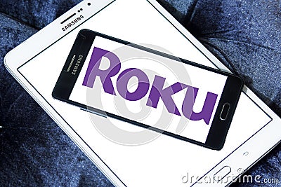 Roku company logo Editorial Stock Photo