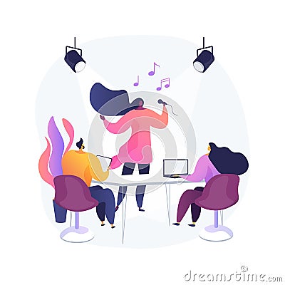 Role audition abstract concept vector illustration. Vector Illustration