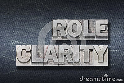 Role clarity den Stock Photo