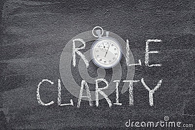 Role clarity watch Stock Photo