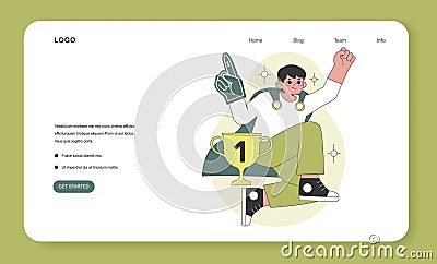 Role model personality showcased in Big Five. Flat vector illustration. Vector Illustration