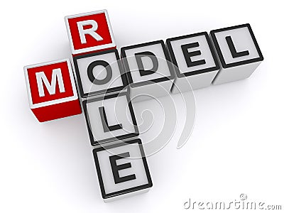 Role model word block Stock Photo
