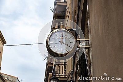 Rolex clock as advertisement in Agrigento, Sicily, Italy Editorial Stock Photo