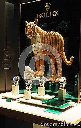 Rolex luxury watches in Rome, Italy Editorial Stock Photo