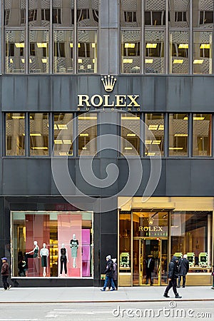 Rolex Store NYC Editorial Stock Photo