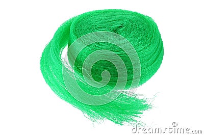 A roll of anti bird Garden netting in green color Stock Photo