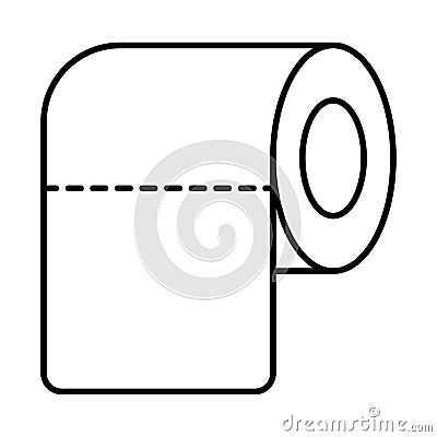 Roll bandage medical line style icon Vector Illustration