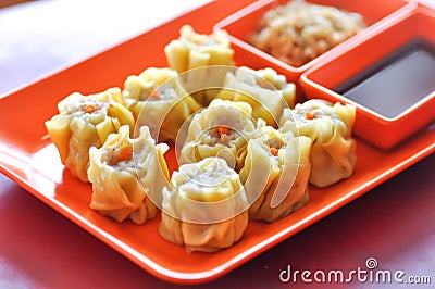 Roll ,Chinese roll or Chinese snack Stock Photo
