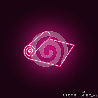 roll cloth icon. Elements of Handmade in neon style icons. Simple icon for websites, web design, mobile app, info graphics Stock Photo