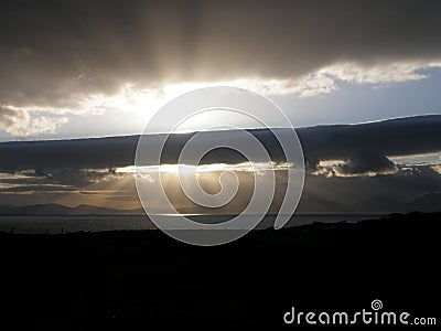A Roll Cloud over the Isle of Jura Stock Photo