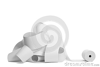 Roll of paper accounting office business Stock Photo