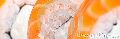 Roll Philadelphia. Macro. Selective focus. Web banner. Daylight Stock Photo