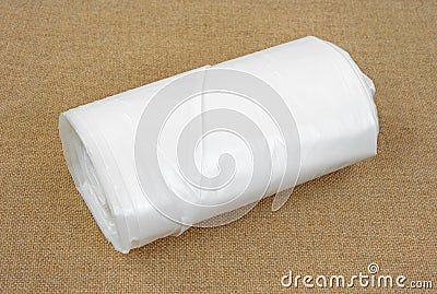 Roll of plastic sheeting Stock Photo