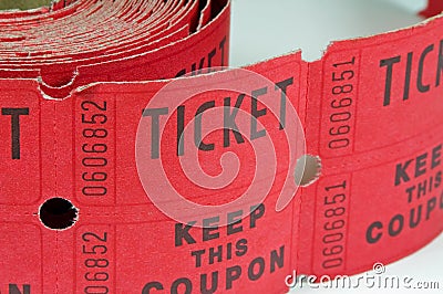 Roll of Raffle Tickets Stock Photo