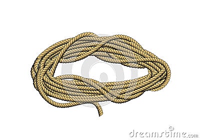 Roll of rope Vector Illustration