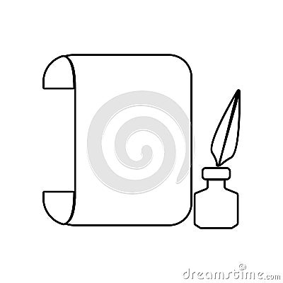 roll sheet and ink icon. Element of Theatre for mobile concept and web apps icon. Outline, thin line icon for website design and Stock Photo