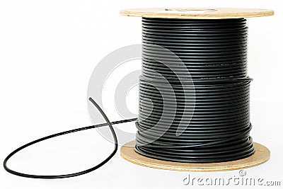 Roll of signal cable Stock Photo