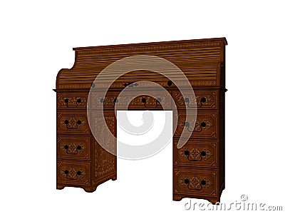 Roll Top Desk Stock Photo