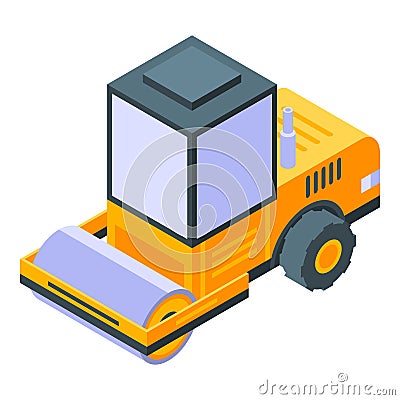 Roll truck icon, isometric style Vector Illustration