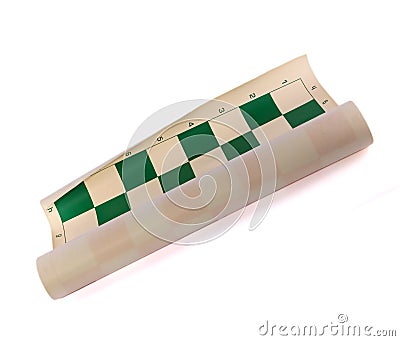 Roll-up chessboard with algebraic notation Stock Photo