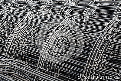 Roll of wire mesh steel Stock Photo