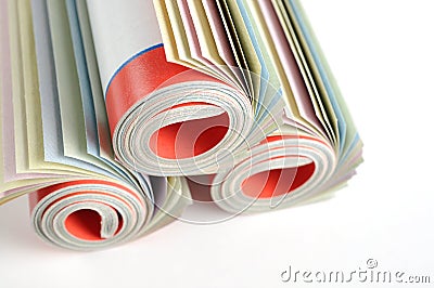 Rolled magazine Stock Photo