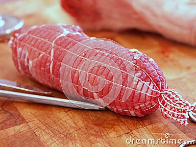 Rolled Meat Stock Photo