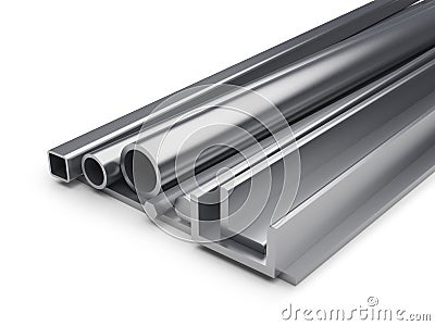 Rolled metal industrial background. Stock Photo