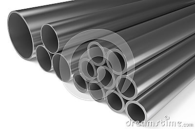 Rolled metal, pipes 2 Stock Photo