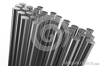 Rolled metal, rods Stock Photo