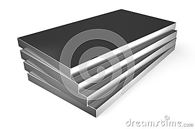 Rolled metal, sheets Stock Photo