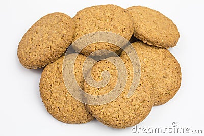 Rolled oats biscuits Stock Photo