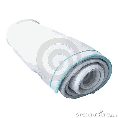 rolled soft towel icon Vector Illustration