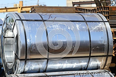 Rolled steel Stock Photo