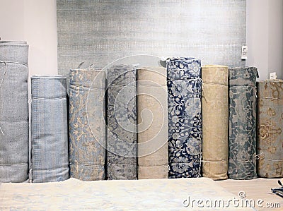 Rolled up Carpets Stock Photo