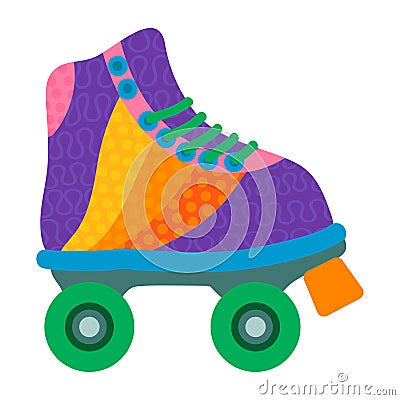 Roller Character Colorful Illustration Vector Illustration